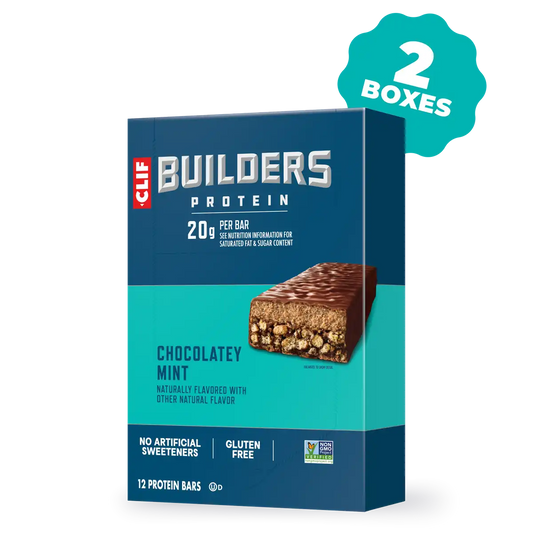 CLIF BUILDERS Chocolatey Mint Plant Based Protein Bars, 24 Bars